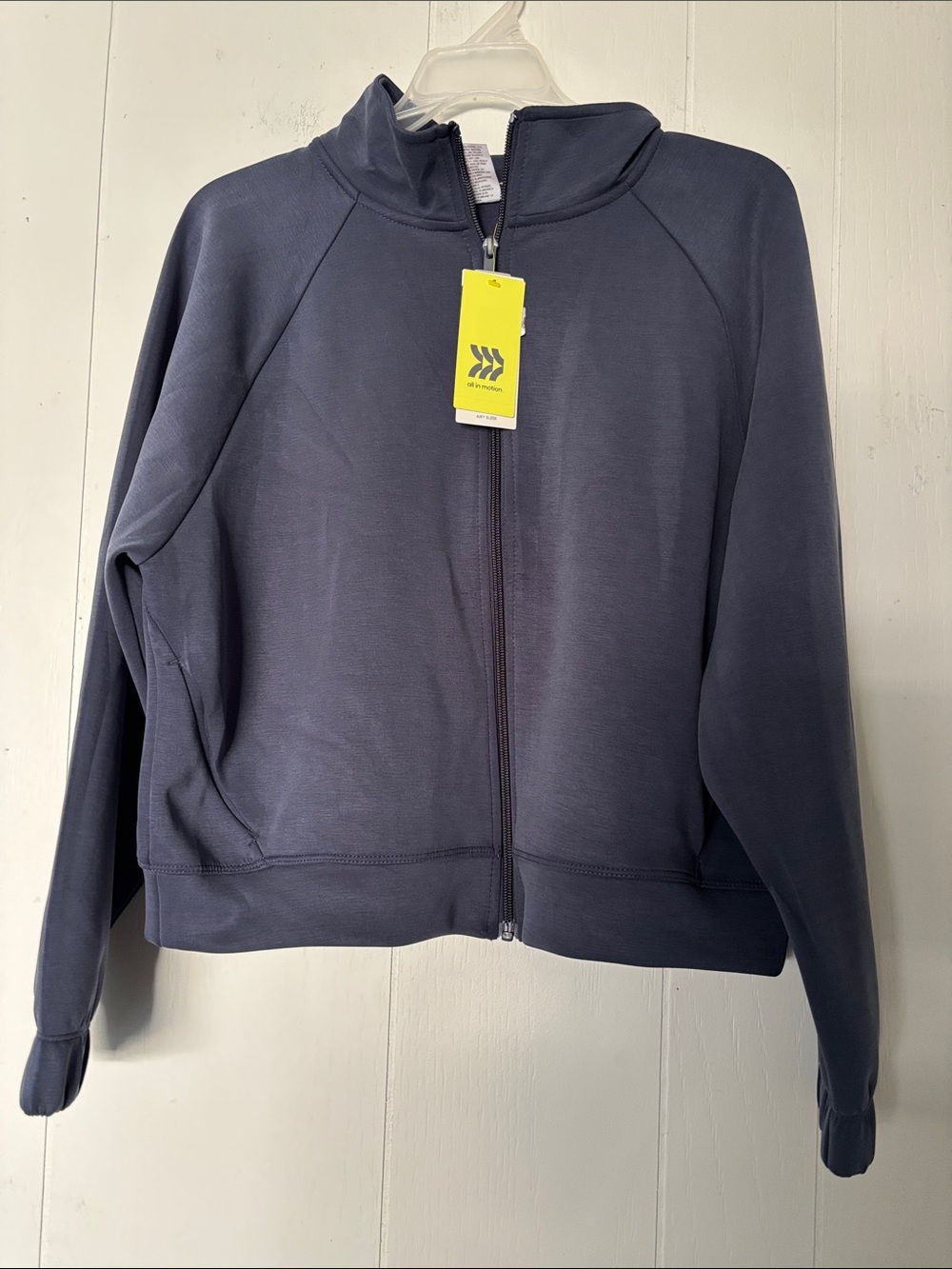 all in motion Slate Blue Full-Zip workout jacket - Picture 1 of 4